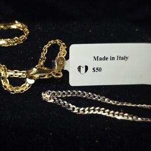 Delicate Childs Gold and Silver Chain Bracelets. One For 20 Or Both For 30